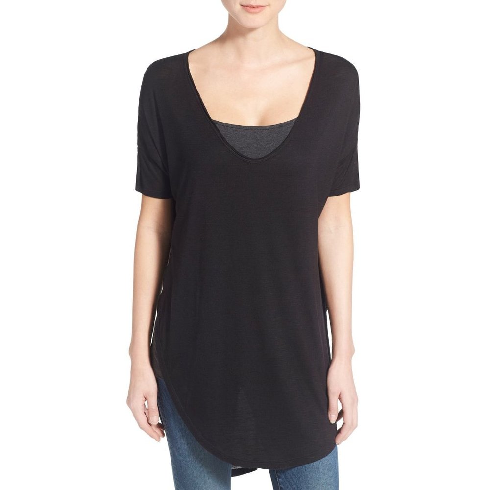 NWT Two by Vince Camuto High Low V-Neck Tunic Top